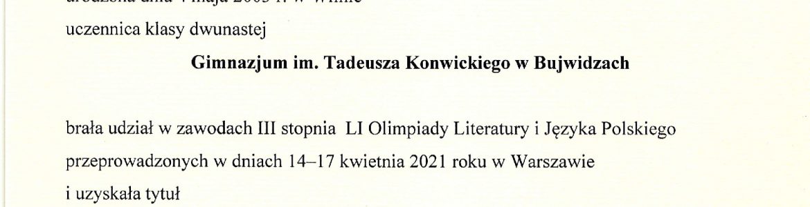 Vilniaus r. Buivydžių Tadeušo Konvickio gimnazija