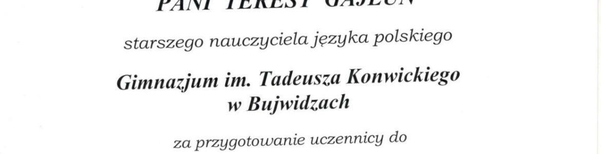 Vilniaus r. Buivydžių Tadeušo Konvickio gimnazija